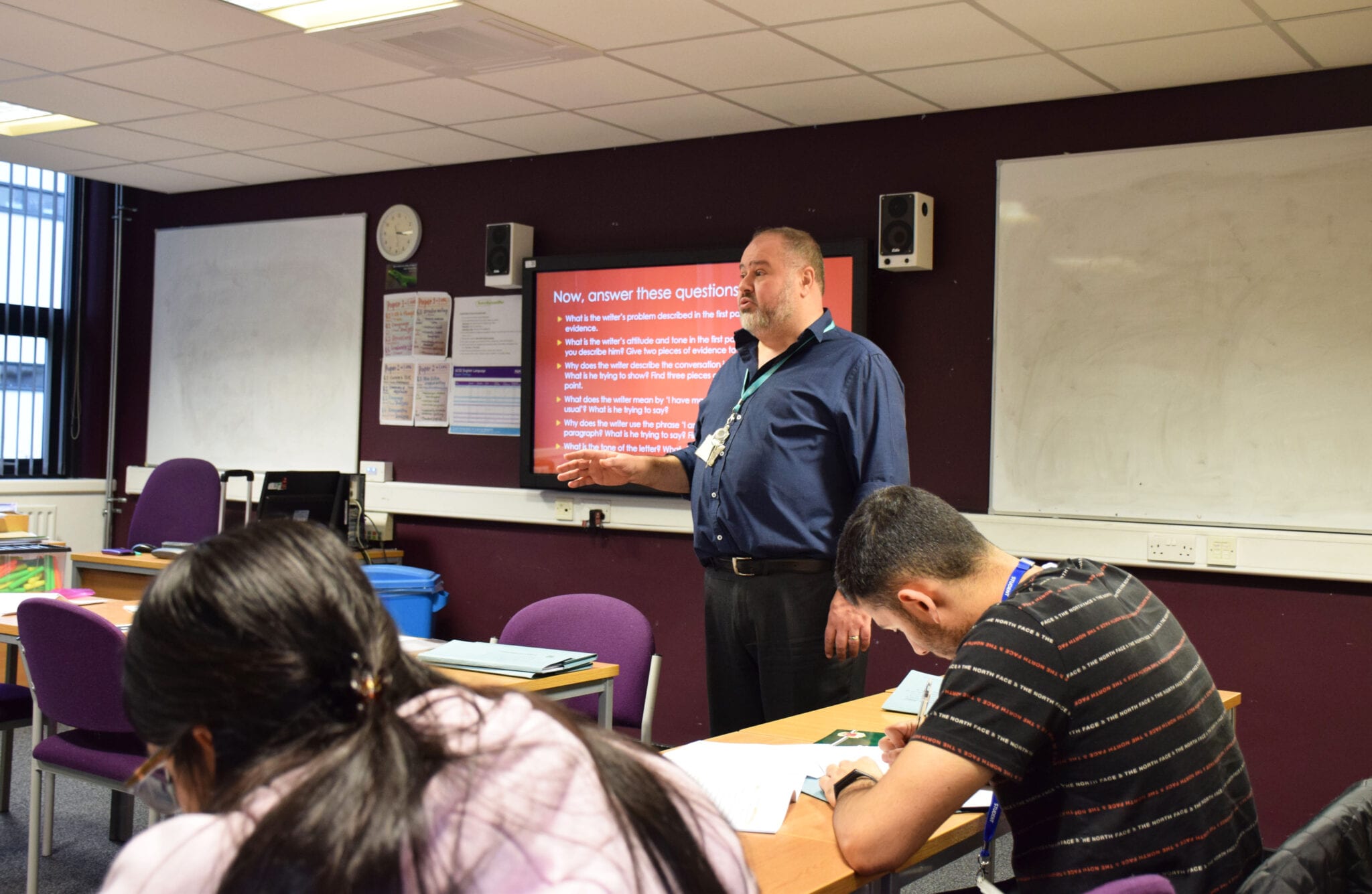 GCSE English Teaching speaking to a class full of students